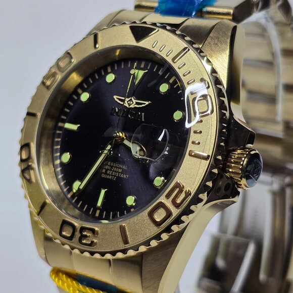 Invicta Other - Invicta Pro Diver Men's Watch - 43mm, Gold, Black (29946)